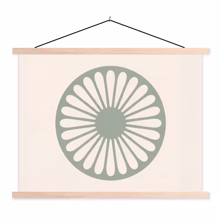 Schoolplaat - Abstract - Patroon - Radiaal - Modern - Groen — 1