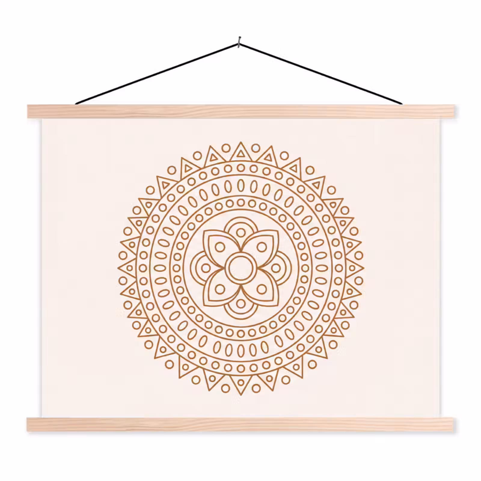 Schoolplaat - Mandala - Geometrisch - Abstract - Oosters - Bruin — 1
