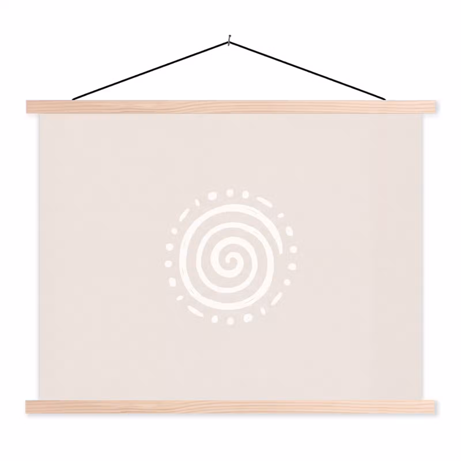 Schoolplaat - Symbool - Spiraal - Abstract - Minimalistisch - Beige — 1