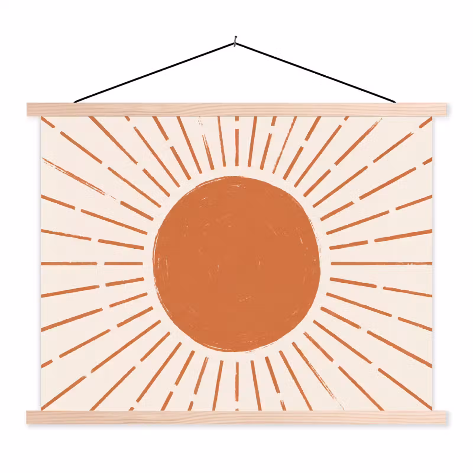 Schoolplaat - Zon - Stralen - Abstract - Terracotta - Modern — 1