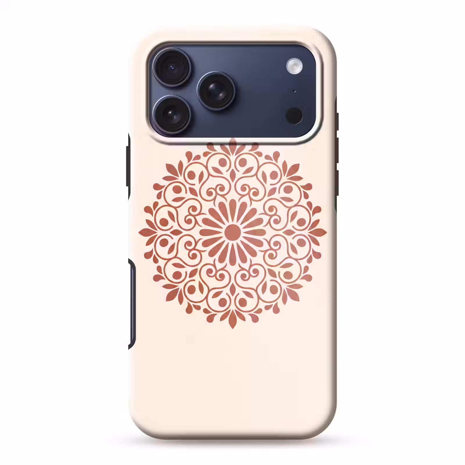 Telefoonhoesje Toughcase - Decoratie - Cirkel - Symmetrisch - Modern - Roodbruin — 1