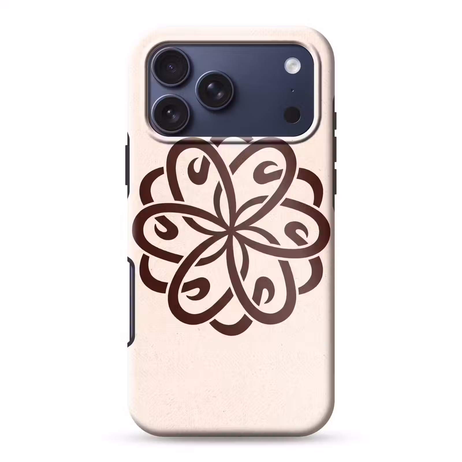 Telefoonhoesje Toughcase - Patroon - Knoop - Abstract - Modern - Bruin — 1