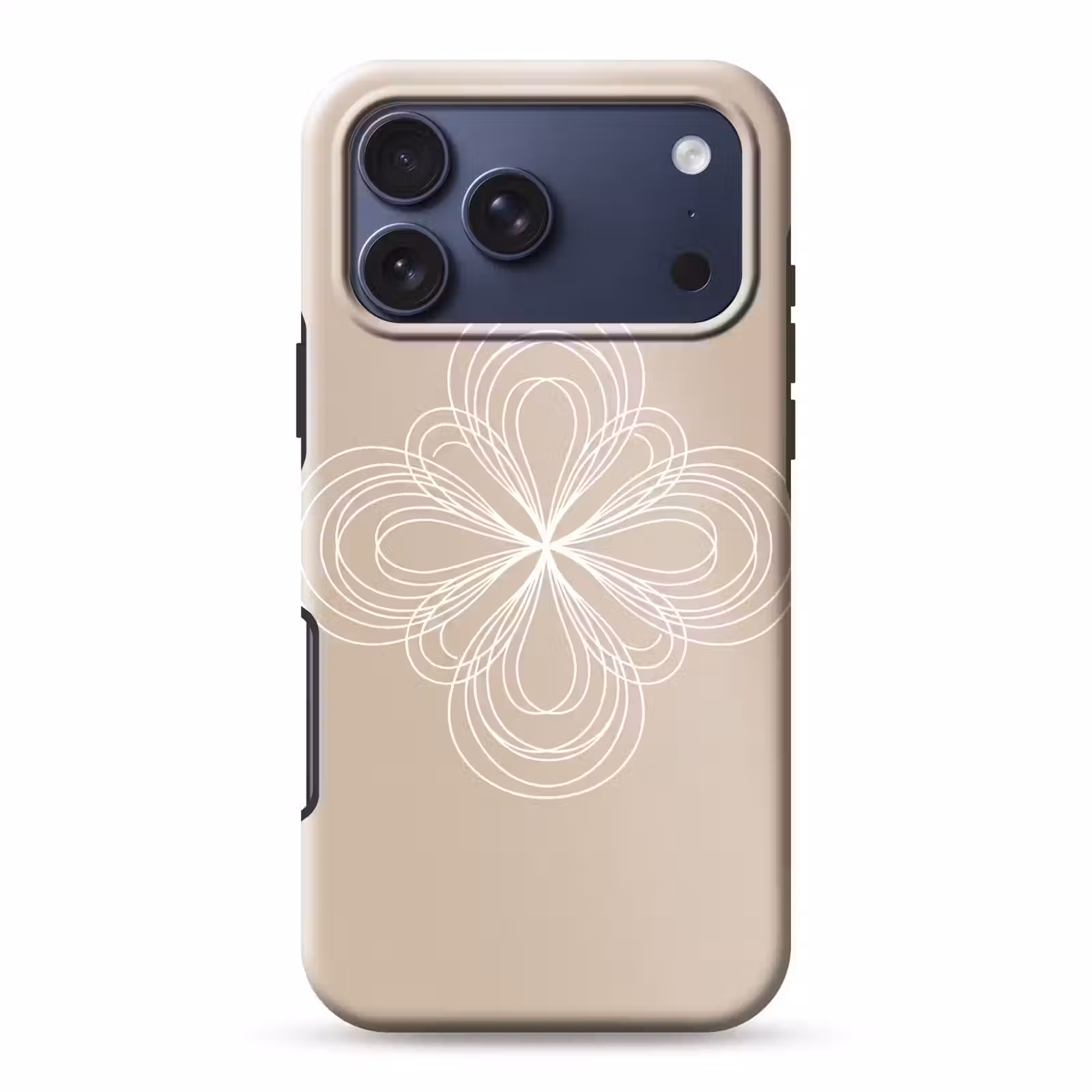 Telefoonhoesje Toughcase - Patroon - Lijnen - Abstract - Minimalistisch - Beige — 1