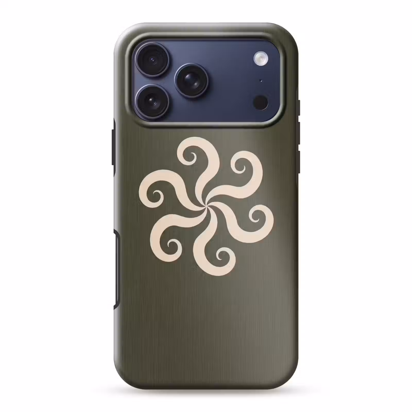 Telefoonhoesje Toughcase - Patroon - Spiraal - Abstract - Modern - Groen — 1