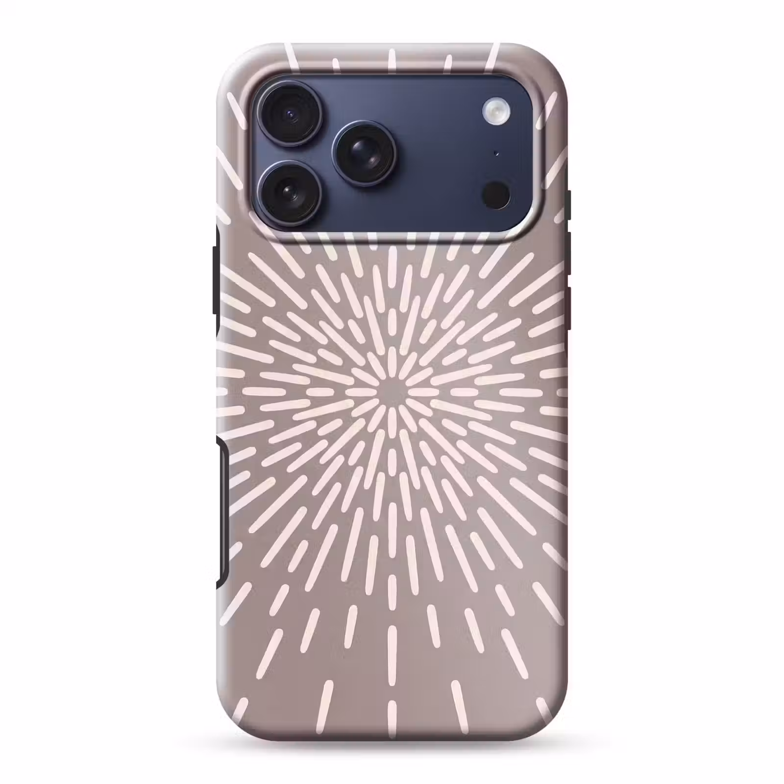 Telefoonhoesje Toughcase - Patroon - Stralen - Abstract - Modern - Grijs — 1