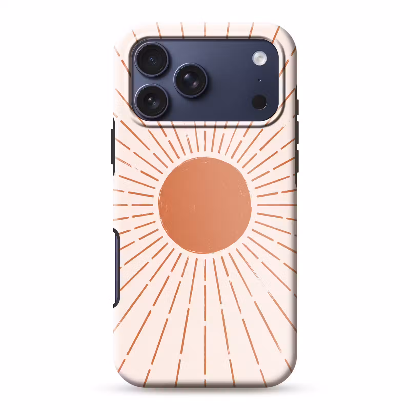 Telefoonhoesje Toughcase - Zon - Stralen - Abstract - Terracotta - Modern — 1