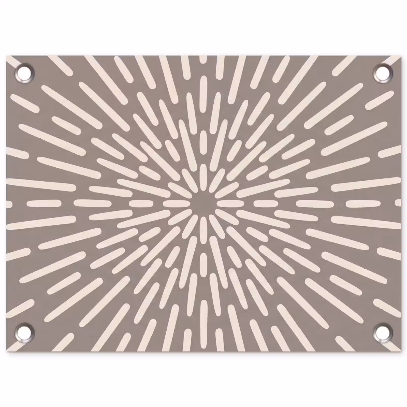 Tuinposter - Patroon - Stralen - Abstract - Modern - Grijs — 1