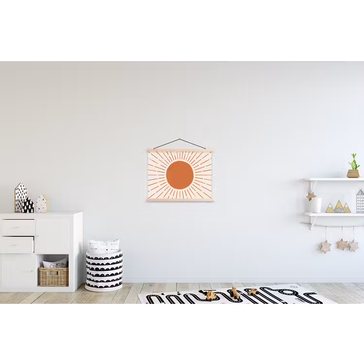 Schoolplaat - Zon - Stralen - Abstract - Terracotta - Modern — 3