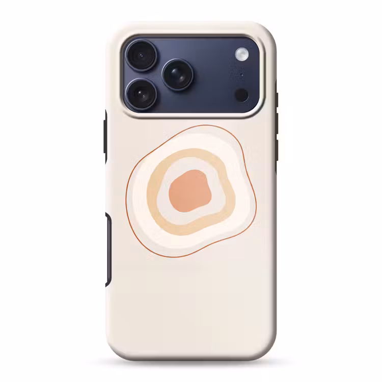 Telefoonhoesje Toughcase - Abstract - Organisch - Modern - Beige - Kunst — 1