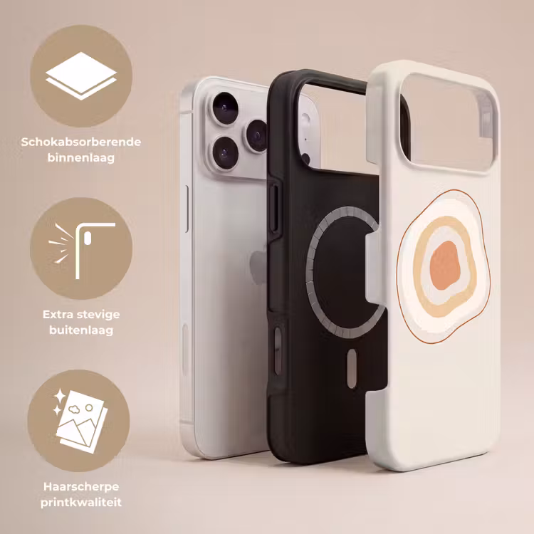 Telefoonhoesje Toughcase - Abstract - Organisch - Modern - Beige - Kunst — 3