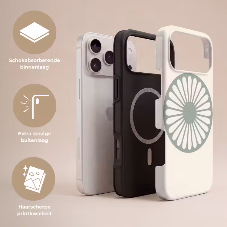 Telefoonhoesje Toughcase - Abstract - Patroon - Radiaal - Modern - Groen — 3