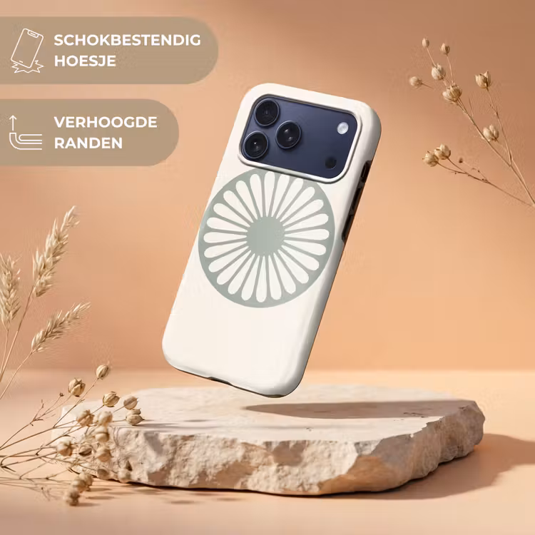 Telefoonhoesje Toughcase - Abstract - Patroon - Radiaal - Modern - Groen — 5