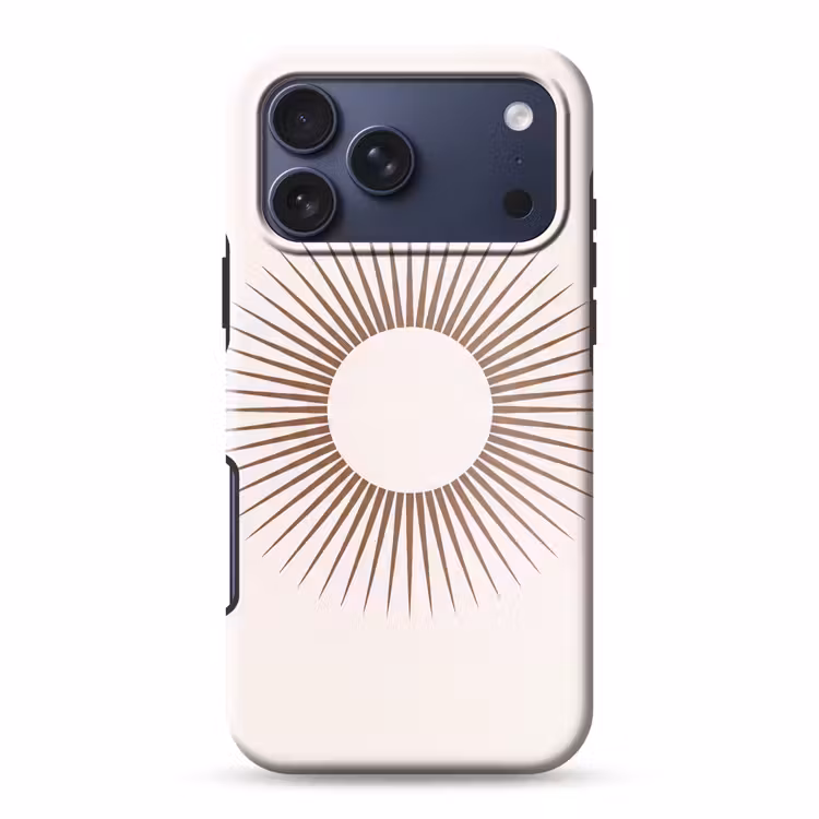 Telefoonhoesje Toughcase - Abstract - Zon - Symbool - Modern - Beige — 1