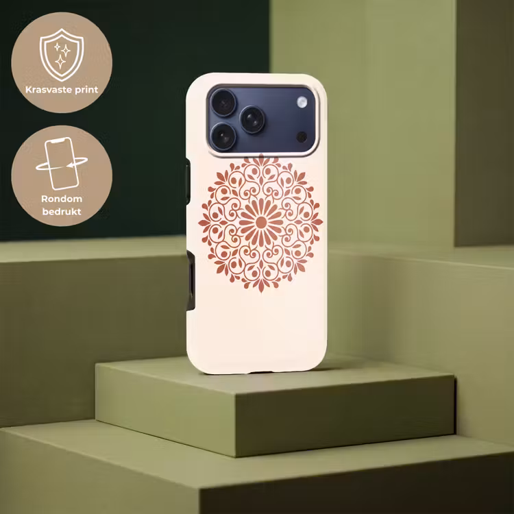 Telefoonhoesje Toughcase - Decoratie - Cirkel - Symmetrisch - Modern - Roodbruin — 7