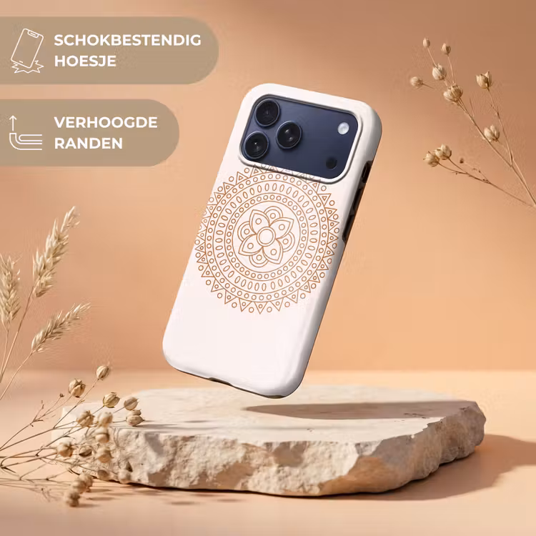Telefoonhoesje Toughcase - Mandala - Geometrisch - Abstract - Oosters - Bruin — 5