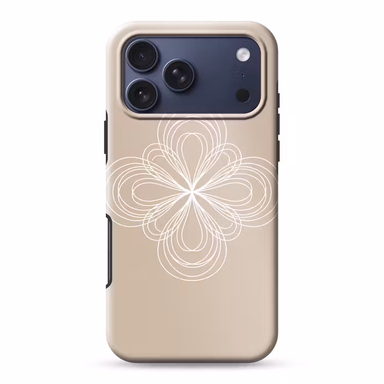Telefoonhoesje Toughcase - Patroon - Lijnen - Abstract - Minimalistisch - Beige — 1