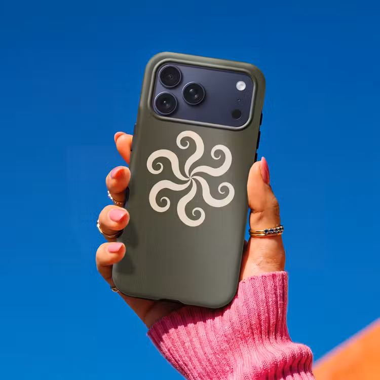 Telefoonhoesje Toughcase - Patroon - Spiraal - Abstract - Modern - Groen — 2
