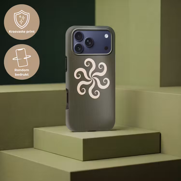 Telefoonhoesje Toughcase - Patroon - Spiraal - Abstract - Modern - Groen — 7