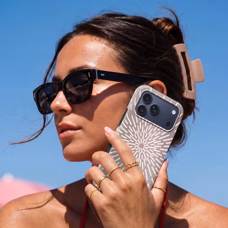 Telefoonhoesje Toughcase - Patroon - Stralen - Abstract - Modern - Grijs — 6