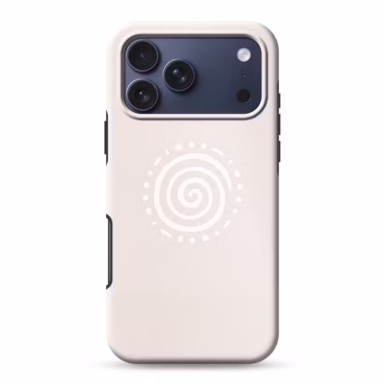 Telefoonhoesje Toughcase - Symbool - Spiraal - Abstract - Minimalistisch - Beige — 1