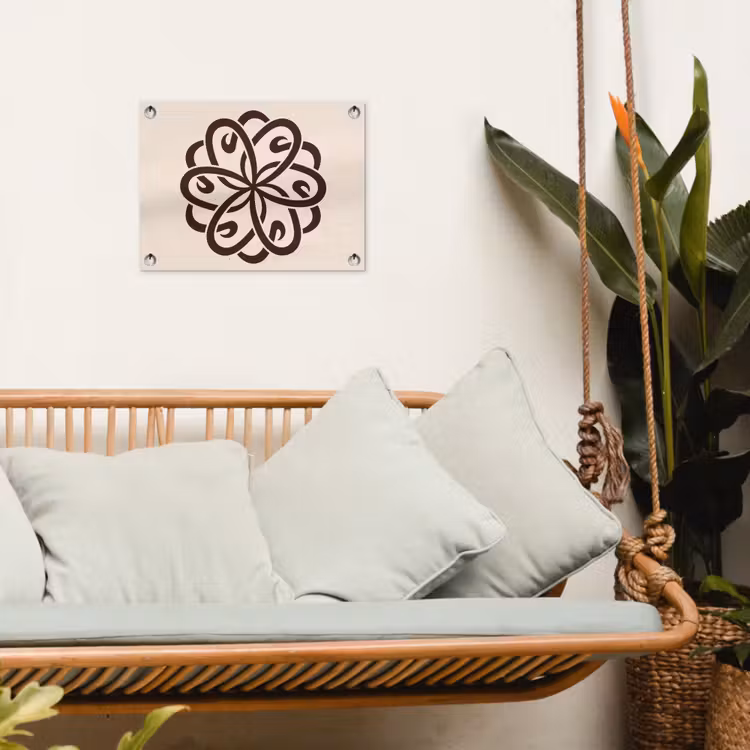 Tuinposter - Patroon - Knoop - Abstract - Modern - Bruin — 5