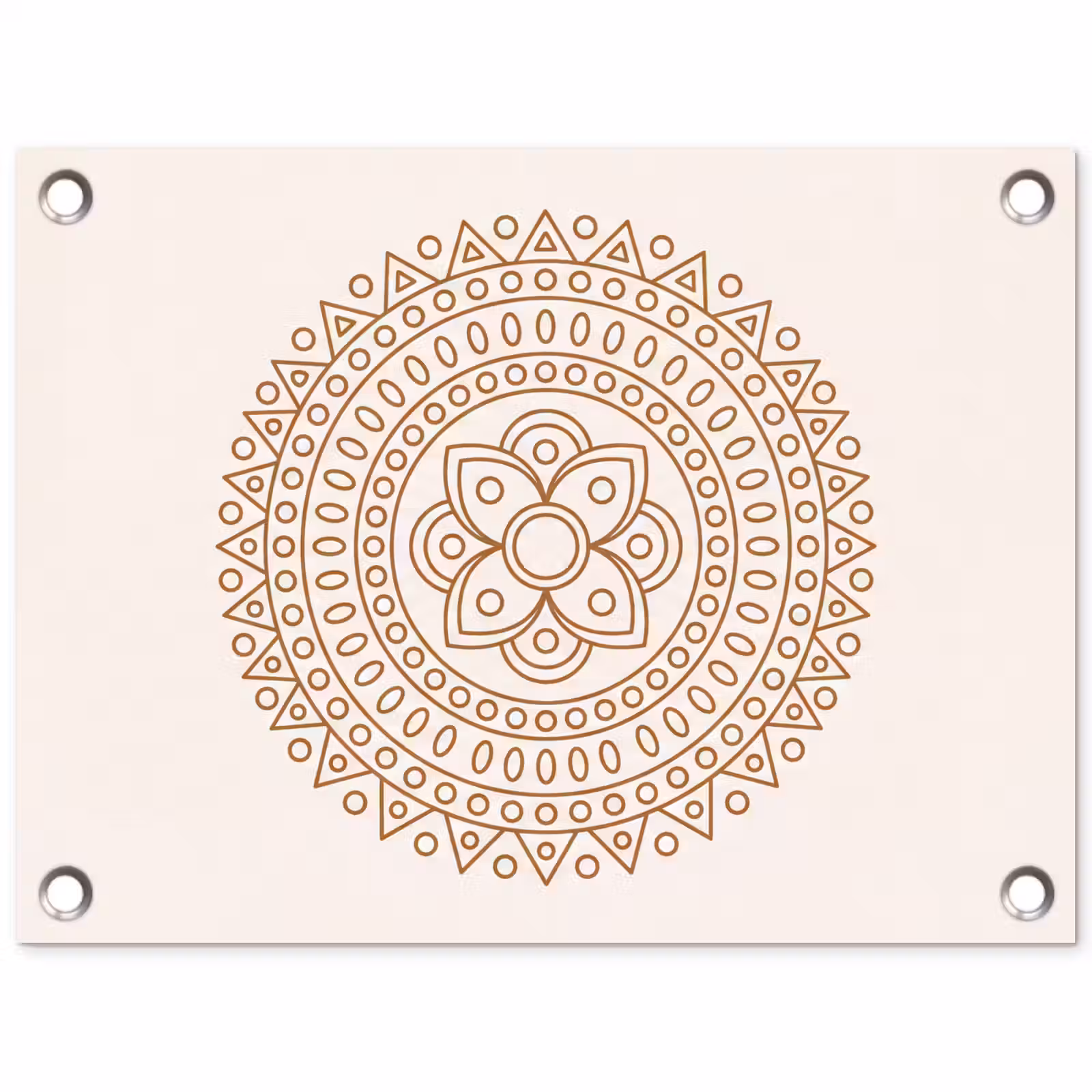 Tuinposter - Mandala - Geometrisch - Abstract - Oosters - Bruin — 1