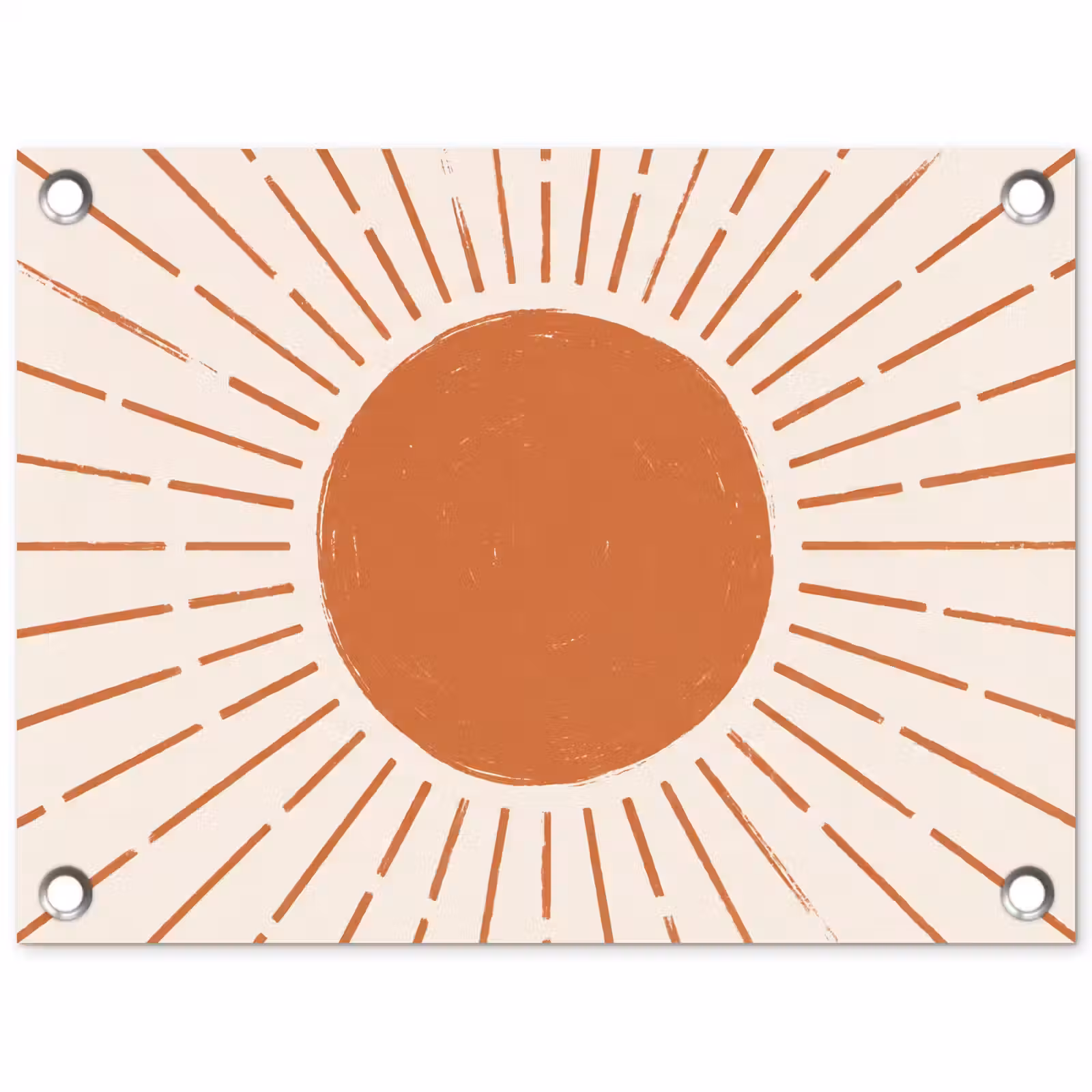 Tuinposter - Zon - Stralen - Abstract - Terracotta - Modern — 1