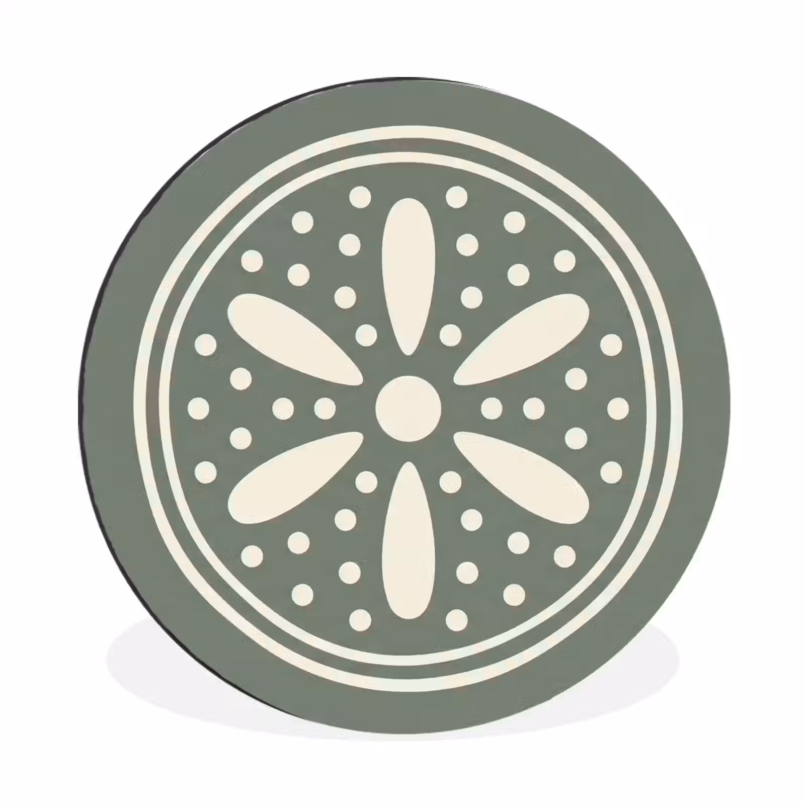 Wandcirkel - Aluminium - Patroon - Cirkel - Abstract - Groen - Decoratie — 1