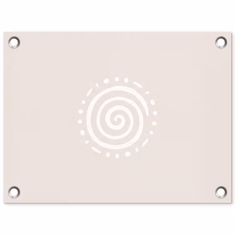 Tuinposter - Symbool - Spiraal - Abstract - Minimalistisch - Beige — 1
