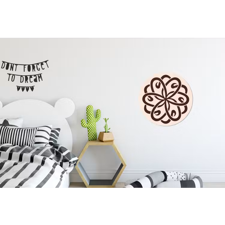 Wandcirkel - Aluminium - Patroon - Knoop - Abstract - Modern - Bruin — 5