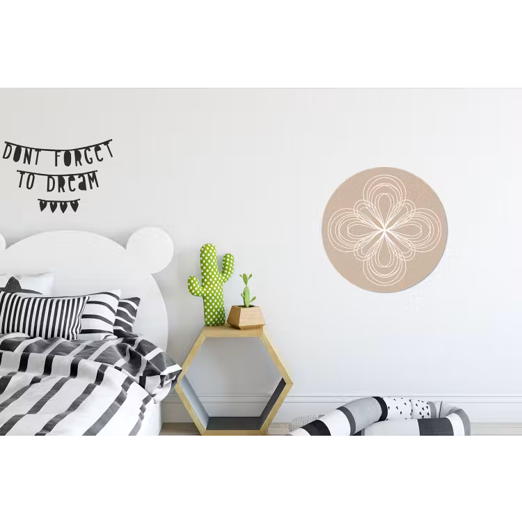 Wandcirkel - Aluminium - Patroon - Lijnen - Abstract - Minimalistisch - Beige — 5
