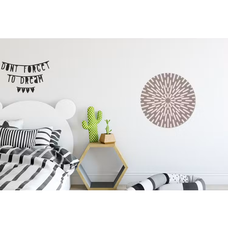 Wandcirkel - Aluminium - Patroon - Stralen - Abstract - Modern - Grijs — 5