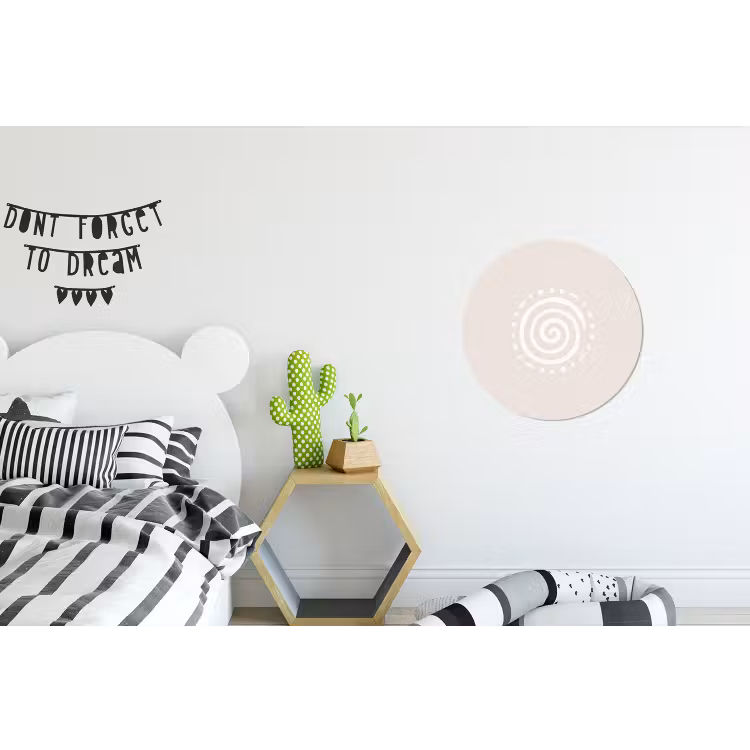 Wandcirkel - Aluminium - Symbool - Spiraal - Abstract - Minimalistisch - Beige — 5