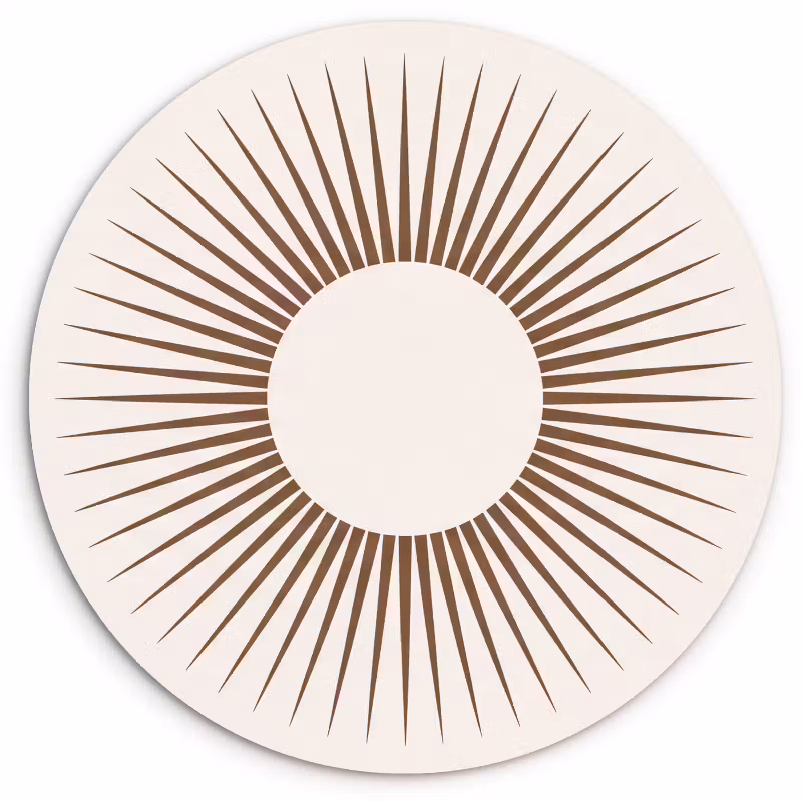 Wandcirkel - Glas - Abstract - Zon - Symbool - Modern - Beige — 1