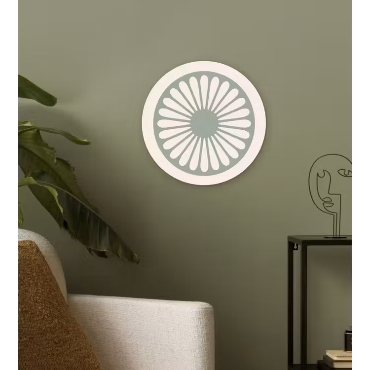 Wandcirkel - Glas - Abstract - Patroon - Radiaal - Modern - Groen — 3