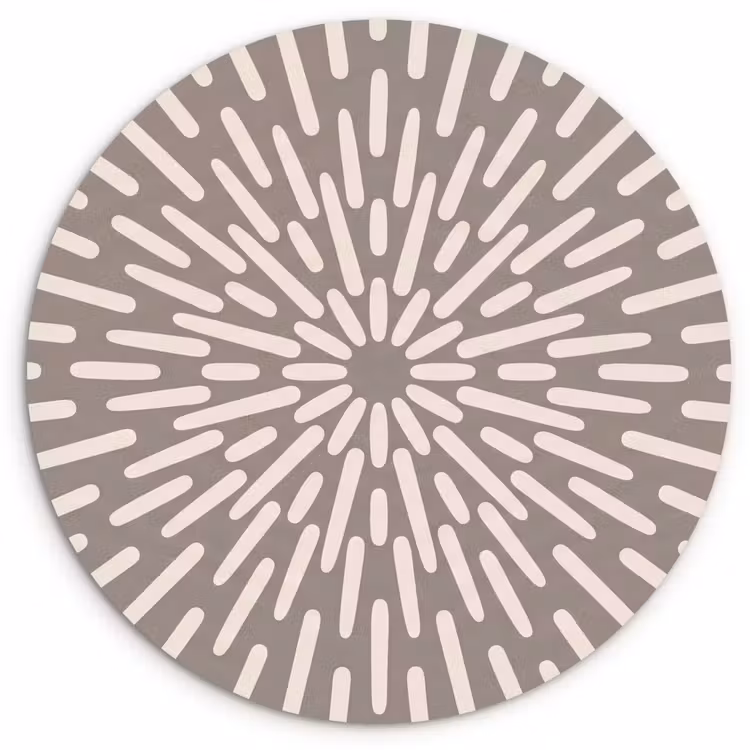 Wandcirkel - Glas - Patroon - Stralen - Abstract - Modern - Grijs — 1