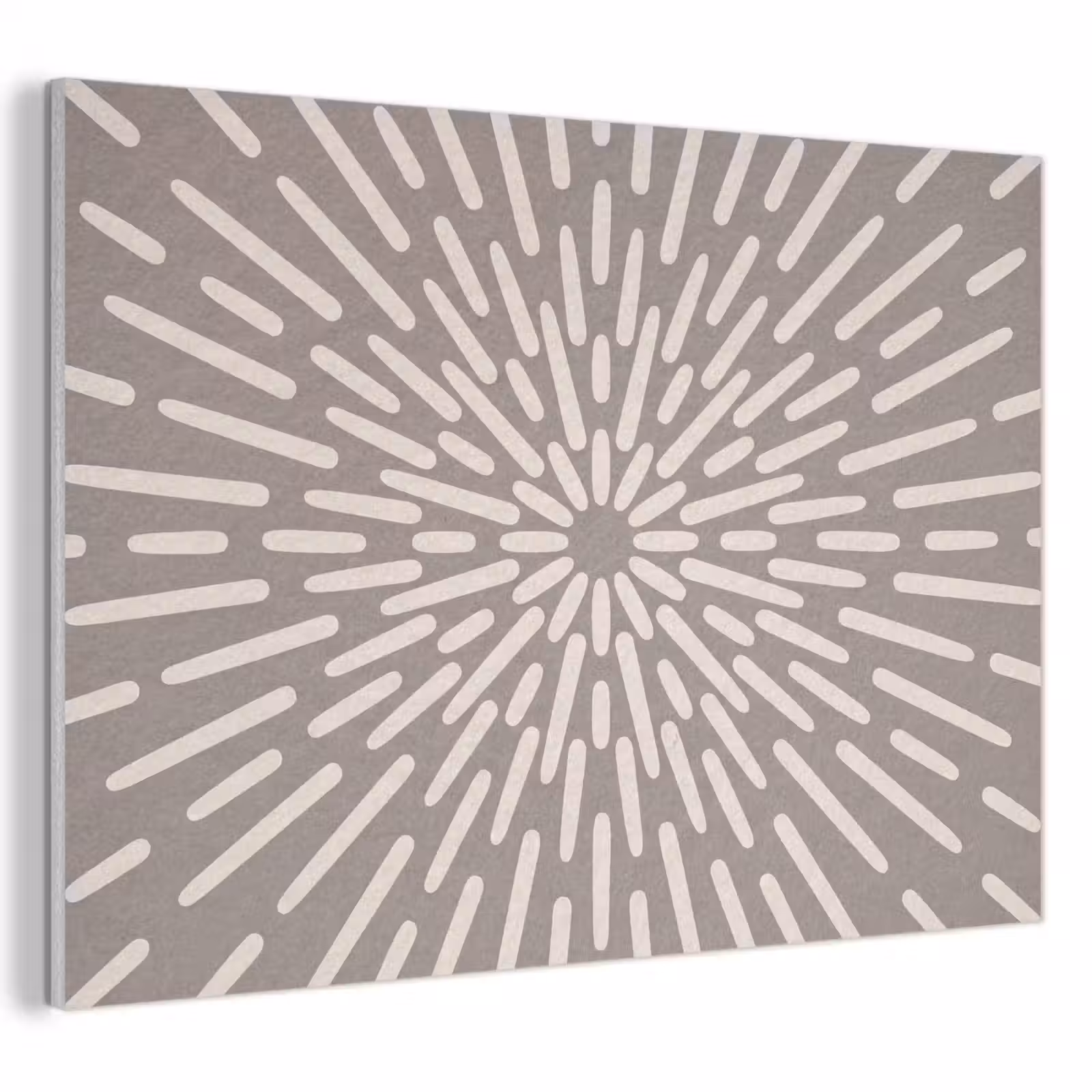 Akoestisch schilderij - Patroon - Stralen - Abstract - Modern - Grijs — 1