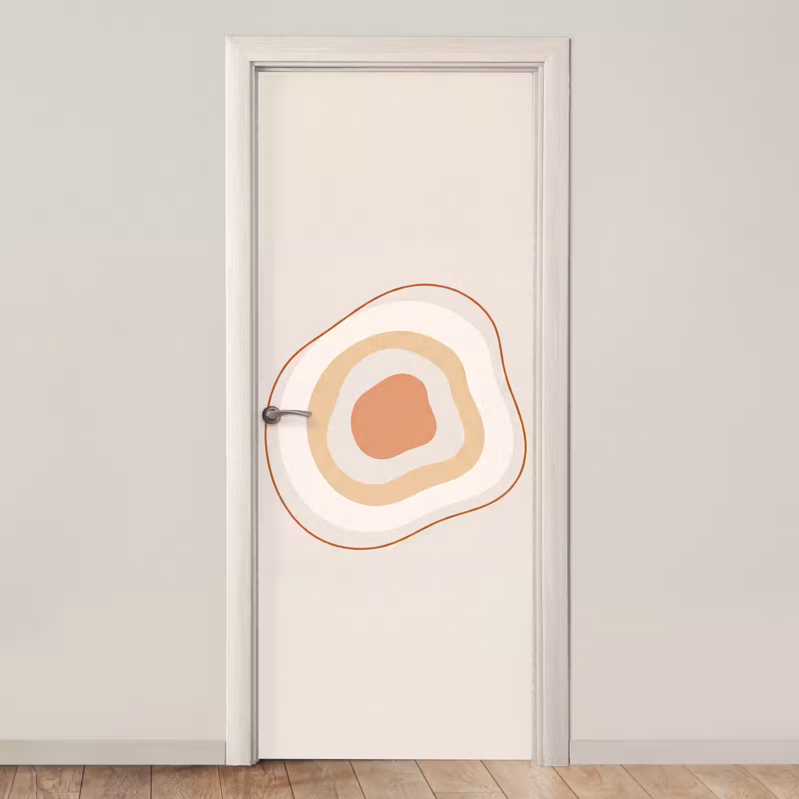 Deursticker - Abstract - Organisch - Modern - Beige - Kunst — 1
