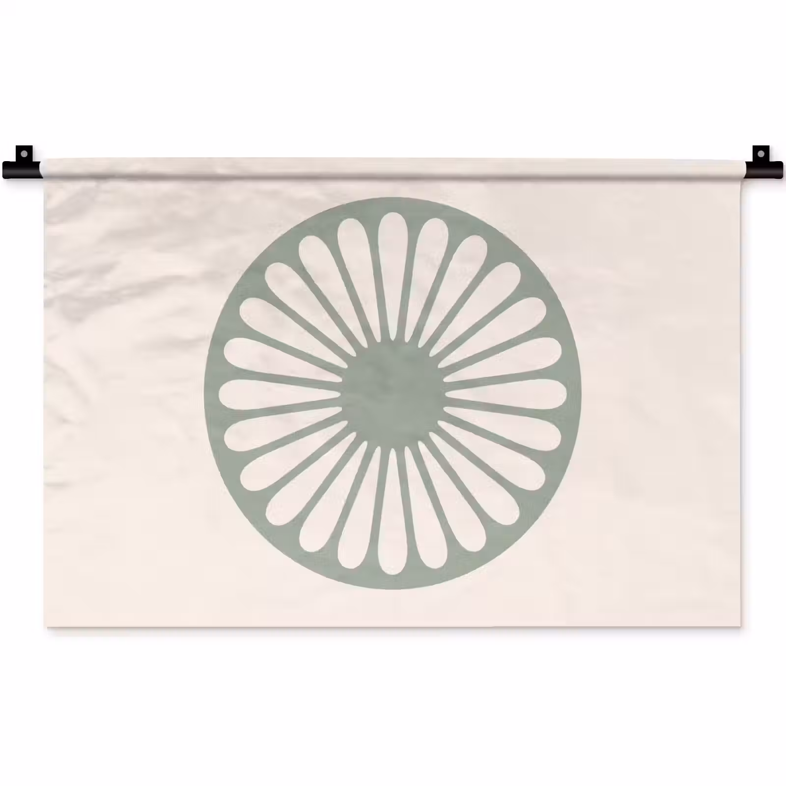 Wandkleed - Abstract - Patroon - Radiaal - Modern - Groen — 1