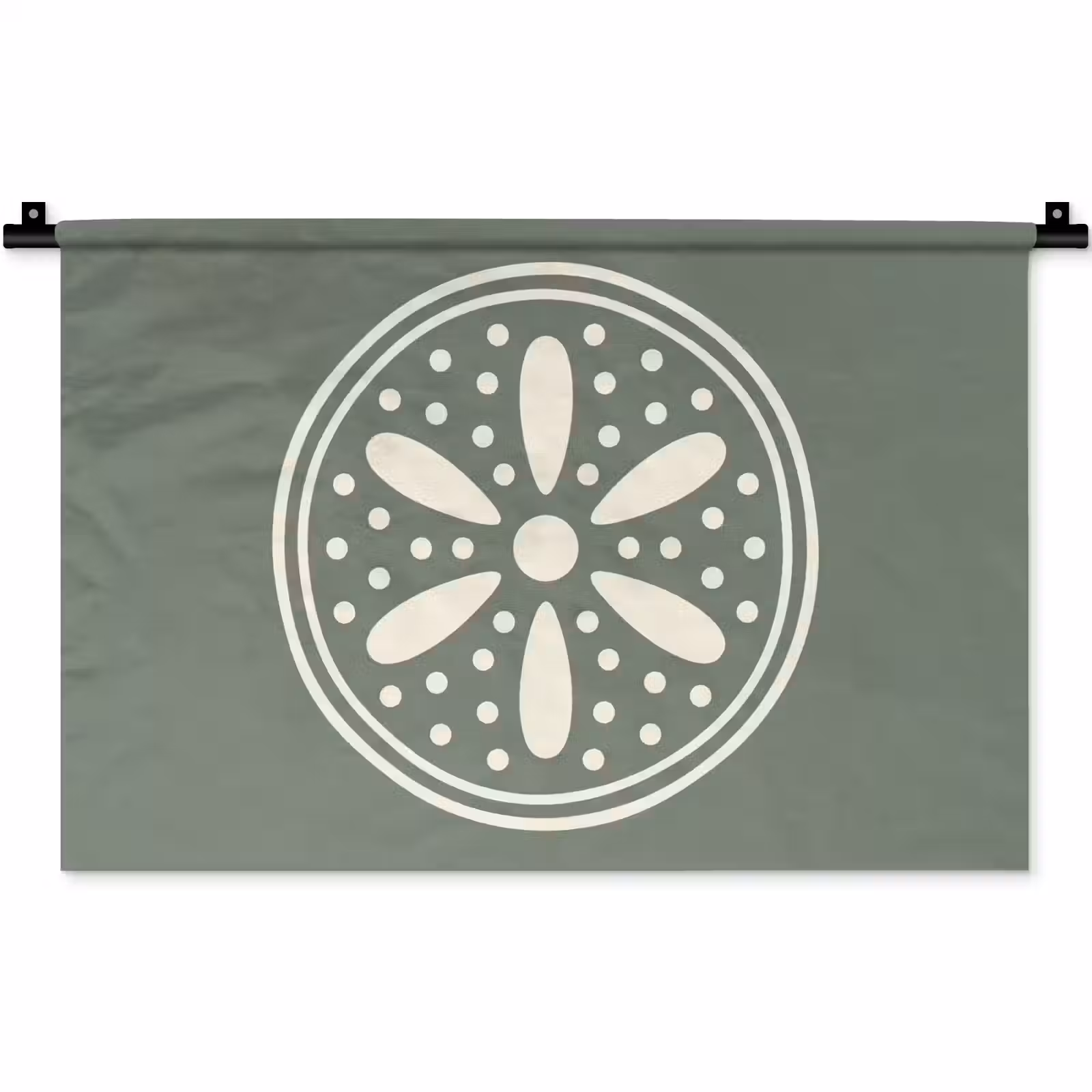 Wandkleed - Patroon - Cirkel - Abstract - Groen - Decoratie — 1