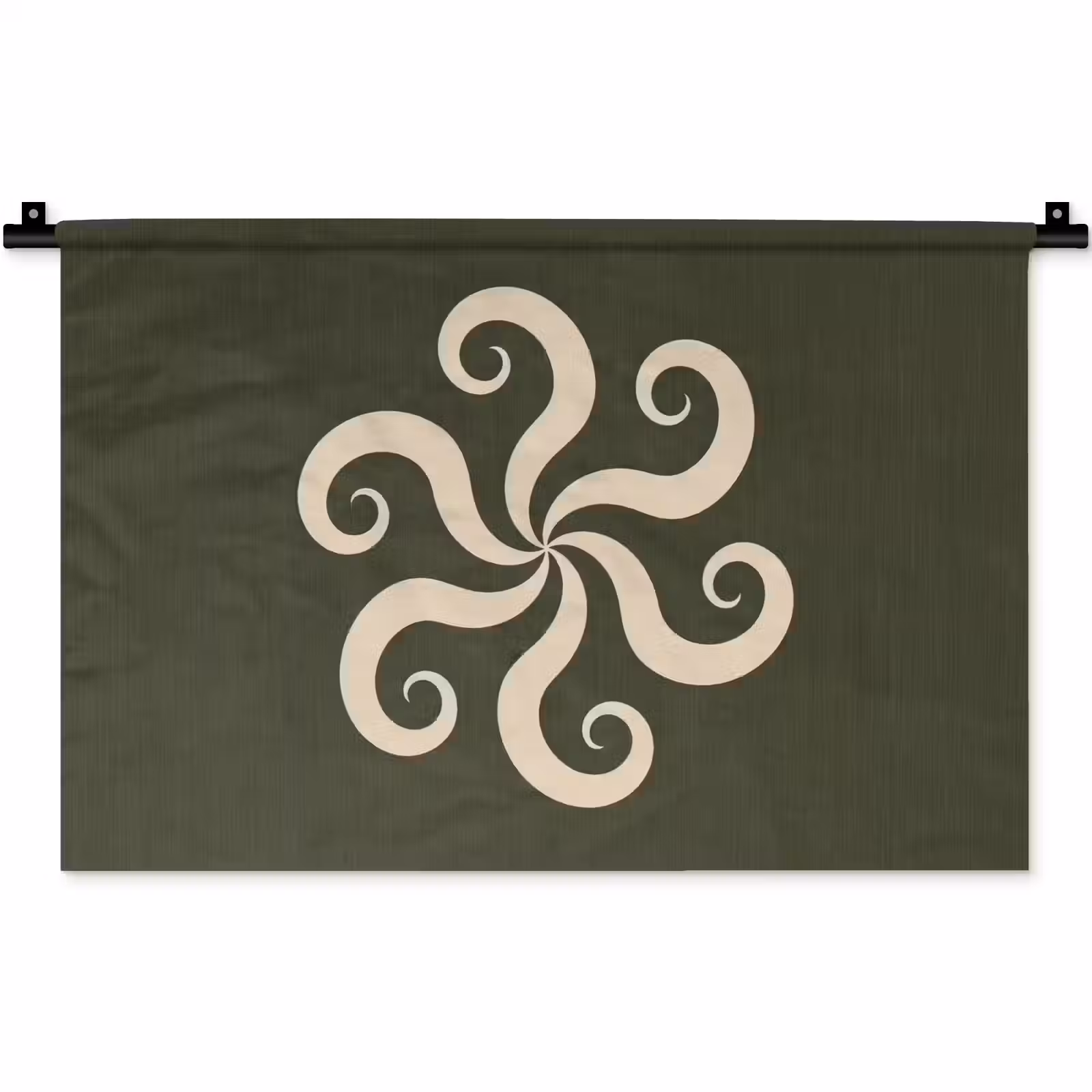 Wandkleed - Patroon - Spiraal - Abstract - Modern - Groen — 1