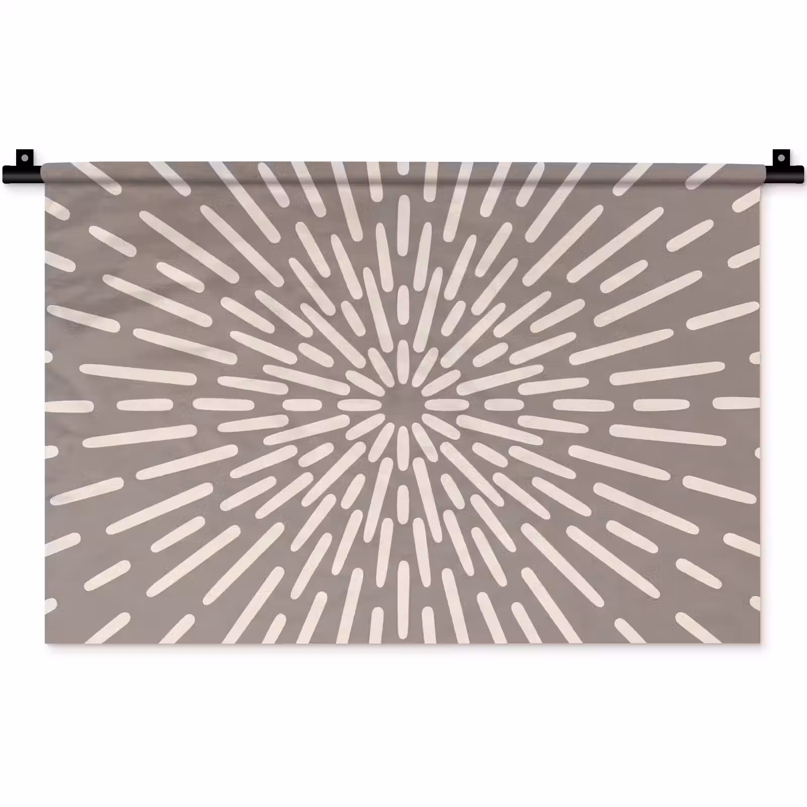 Wandkleed - Patroon - Stralen - Abstract - Modern - Grijs — 1