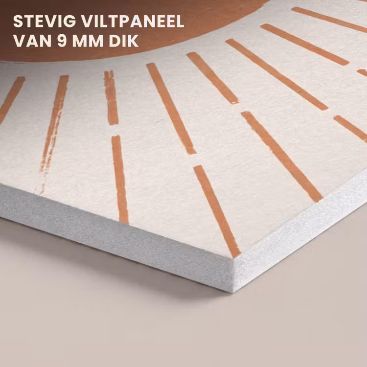 Akoestisch schilderij - Zon - Stralen - Abstract - Terracotta - Modern — 5