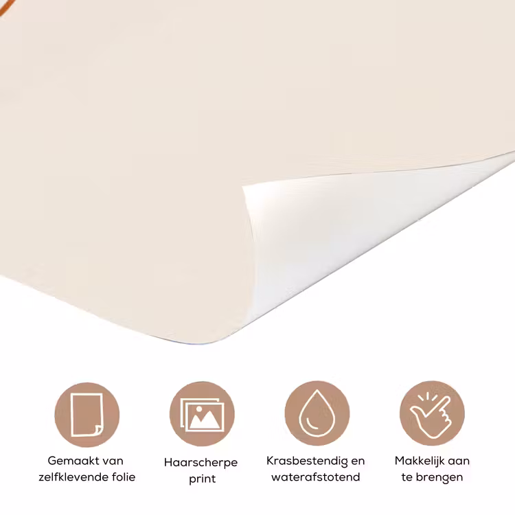 Deursticker - Abstract - Organisch - Modern - Beige - Kunst — 3
