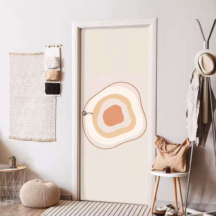 Deursticker - Abstract - Organisch - Modern - Beige - Kunst — 8