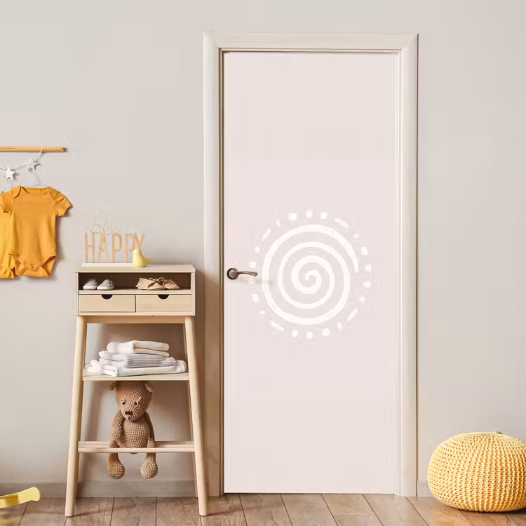 Deursticker - Symbool - Spiraal - Abstract - Minimalistisch - Beige — 6