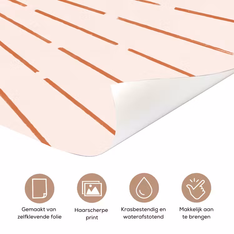 Deursticker - Zon - Stralen - Abstract - Terracotta - Modern — 3