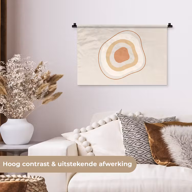 Wandkleed - Abstract - Organisch - Modern - Beige - Kunst — 4