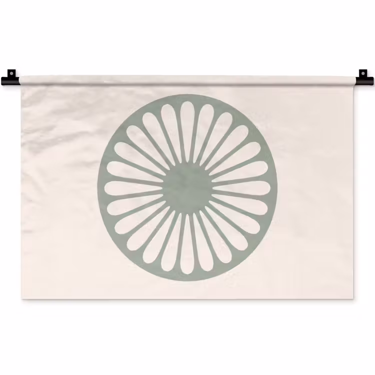 Wandkleed - Abstract - Patroon - Radiaal - Modern - Groen — 1