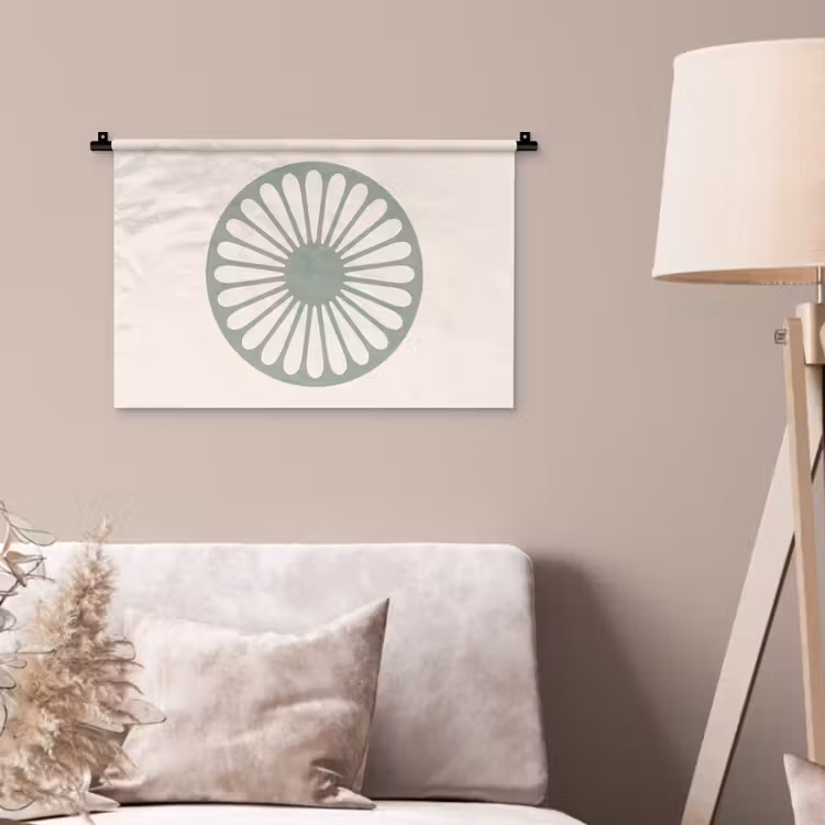 Wandkleed - Abstract - Patroon - Radiaal - Modern - Groen — 2